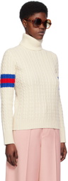 Gucci Off-White Cable Knit Turtleneck
