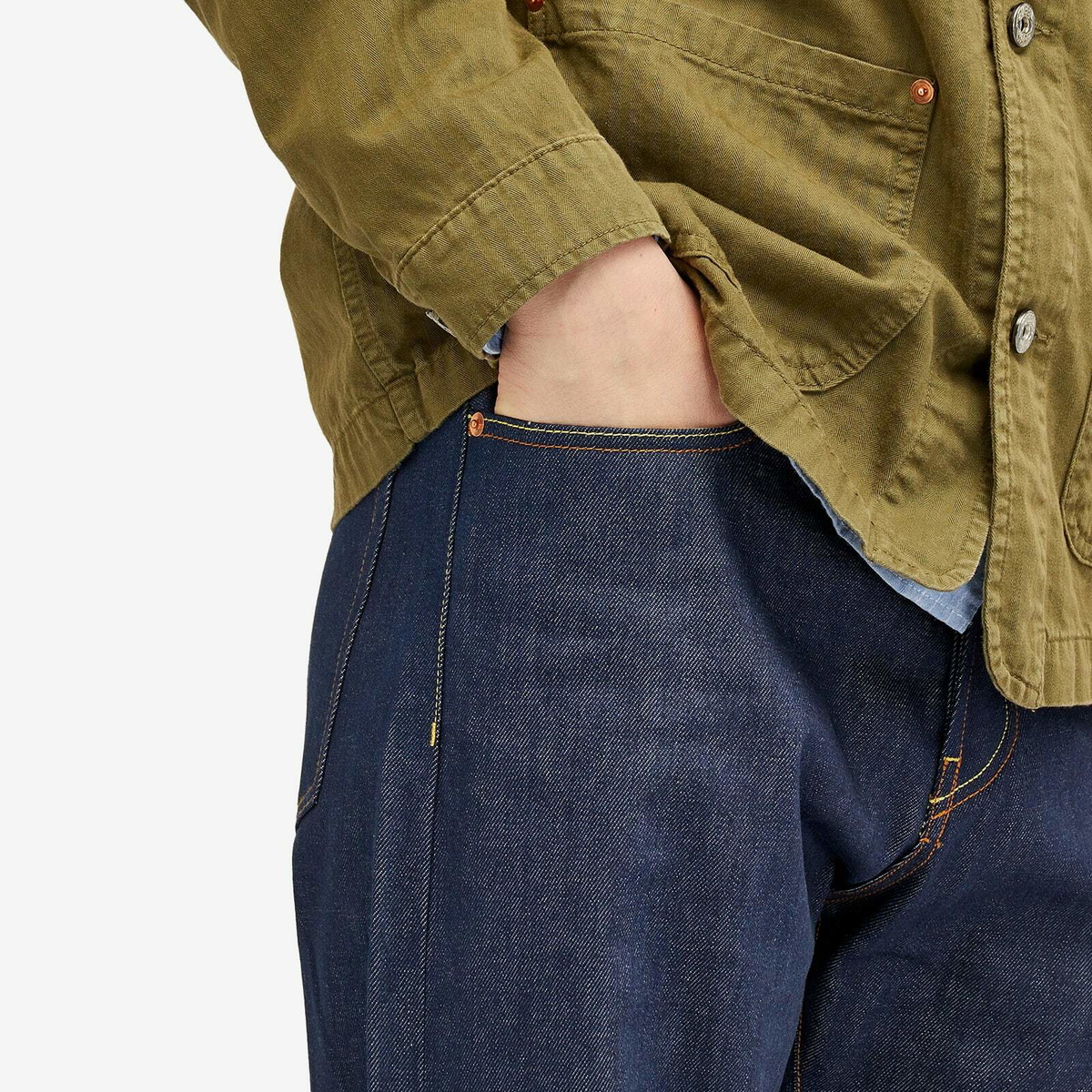 Dubbleware Men's Carver 5 Pocket Jeans in Indigo Raw