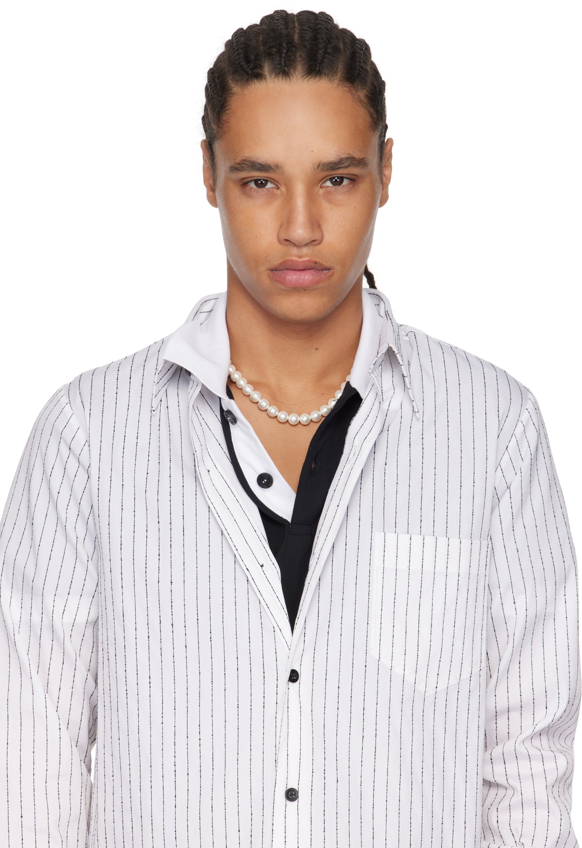 アクセサリー [ERNEST W. BAKER] SHELL PEARL NECKLACE Ernest W. Baker White Shell Pearl Necklace Ernest W. Baker