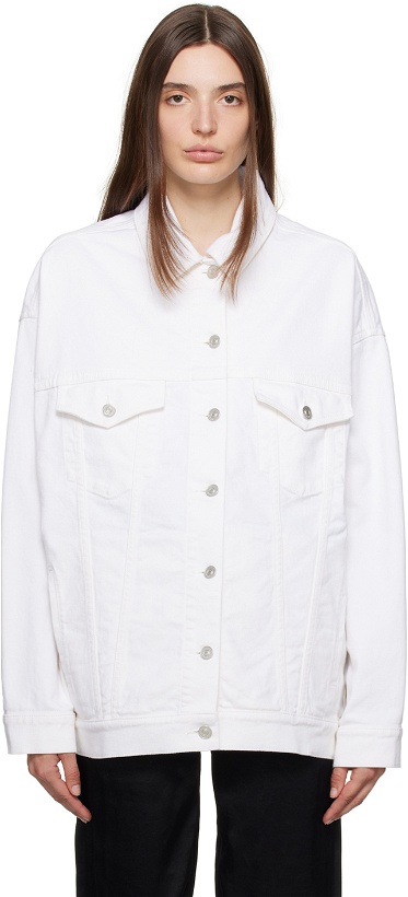 Photo: Givenchy White Oversized Denim Jacket
