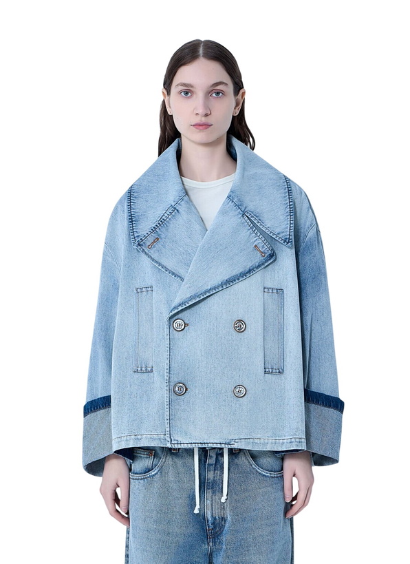 Photo: MM6 Maison Margiela Oversized Denim Peacoat