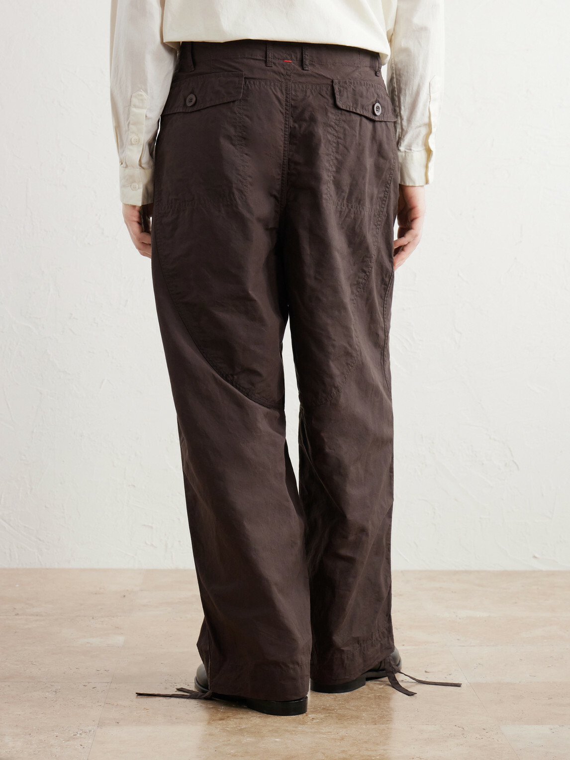 Casey Casey - Abel Wide-Leg Cotton Trousers - Brown