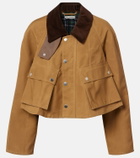 JW Anderson Corduroy-trimmed cropped cotton jacket