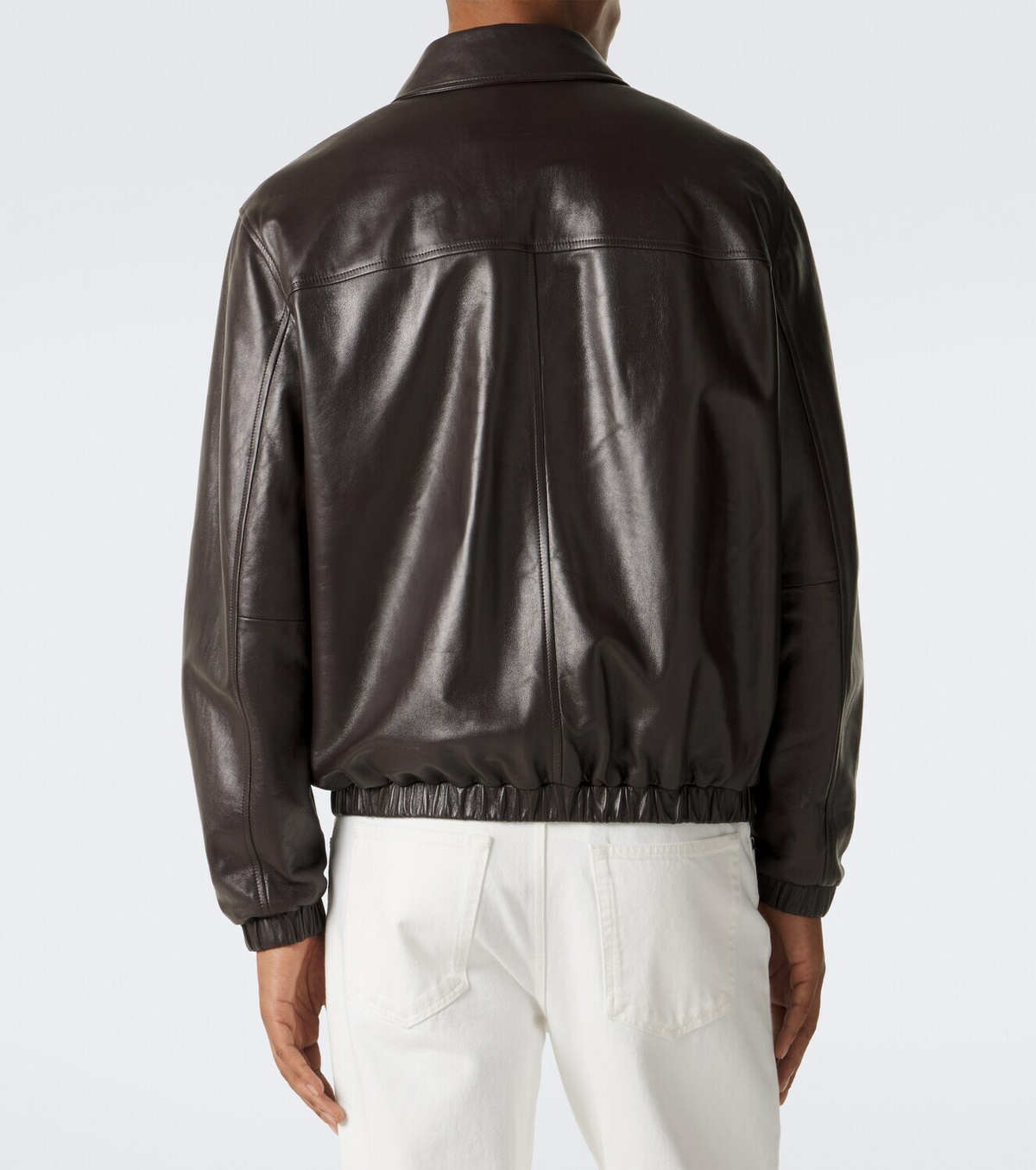 Canali Leather blouson jacket