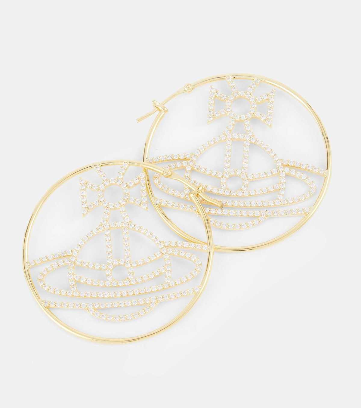 VIVIENNE WESTWOOD Swarovski crystal hoop earrings