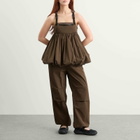 Cecilie Bahnsen Women's Brooks Joggers in Brown