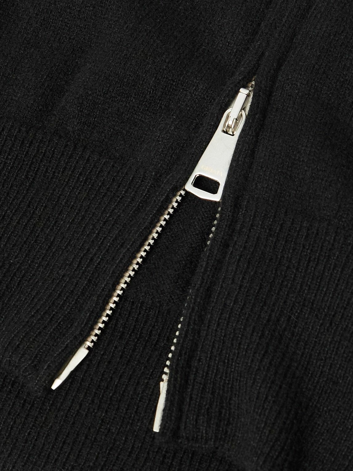 Ghiaia Cashmere - Cashmere Zip-Up Sweater - Black