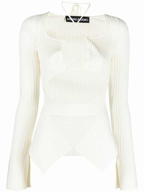 Photo: ANDREADAMO - Ribbed Knit Cut-out Top