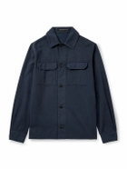 Incotex - Cotton and Cashmere-Blend Overshirt - Blue