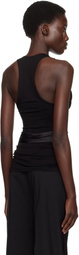AARON ESH Black Satin Tie Vest