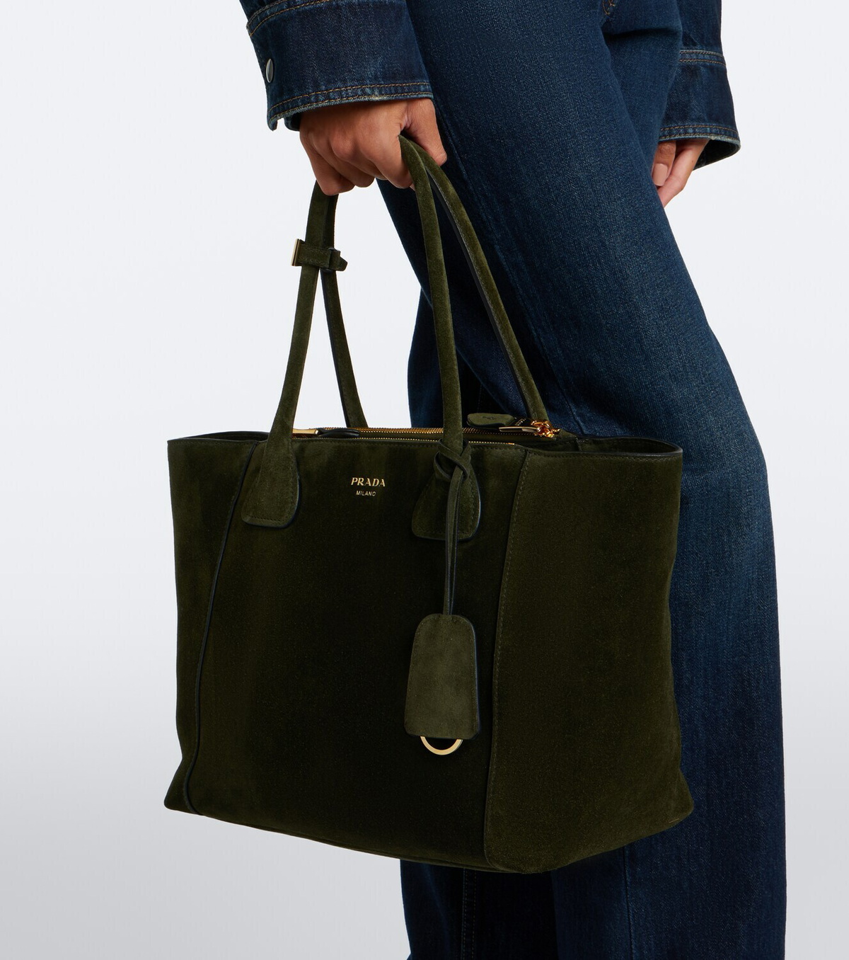 Prada Prada Nova Large suede tote bag