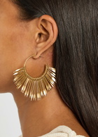 Isabel Marant Aria Fringed Hoop Earrings - Brass - One Size