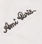 AMI - Camp-Collar Logo-Embroidered Woven Shirt - Off-white