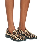 Tod's - Leopard-print calf hair loafers
