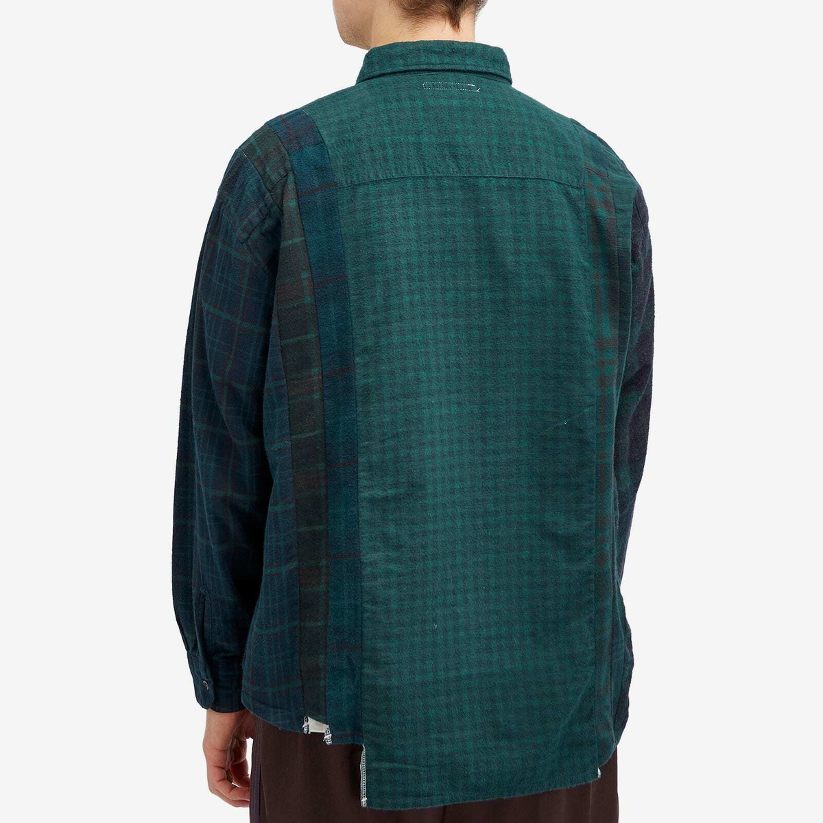 Needles 7 Cuts Over Dye Flannel Shirt in Green