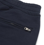 Alexander McQueen - Slim-Fit Tapered Embroidered Loopback Cotton-Jersey Sweatpants - Men - Navy