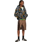 Chopova Lowena Gray 'Cheeky Girl' Oversized Hooded Fleece Jacket