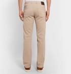 Canali - Stretch-Cotton Twill Trousers - Men - Beige