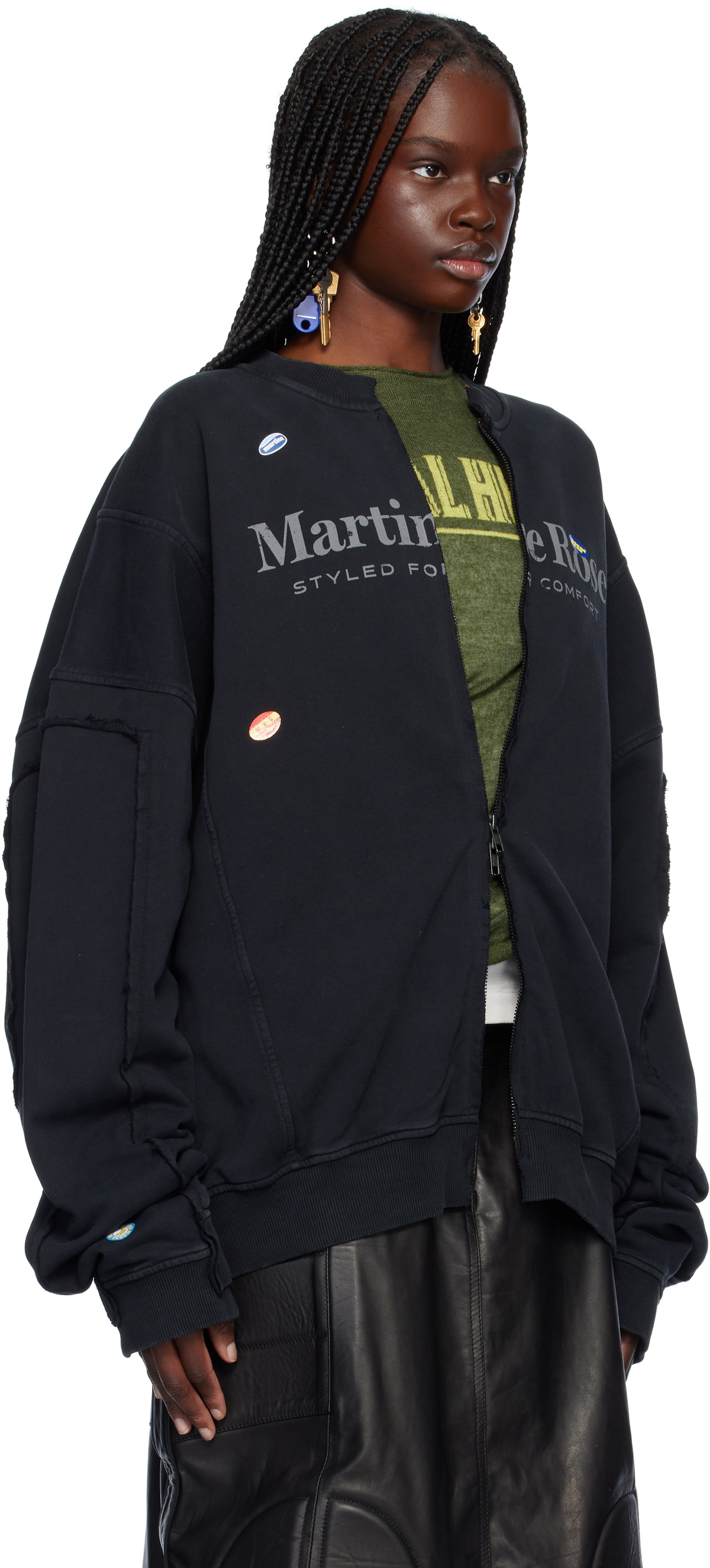MARTINE ROSE トラックジャケット　ブラックM Martine Rose Panelled Track Jacket | Black | FARFETCH