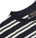 Howlin' - Acid Rain Striped Cotton-Jersey T-Shirt - Blue