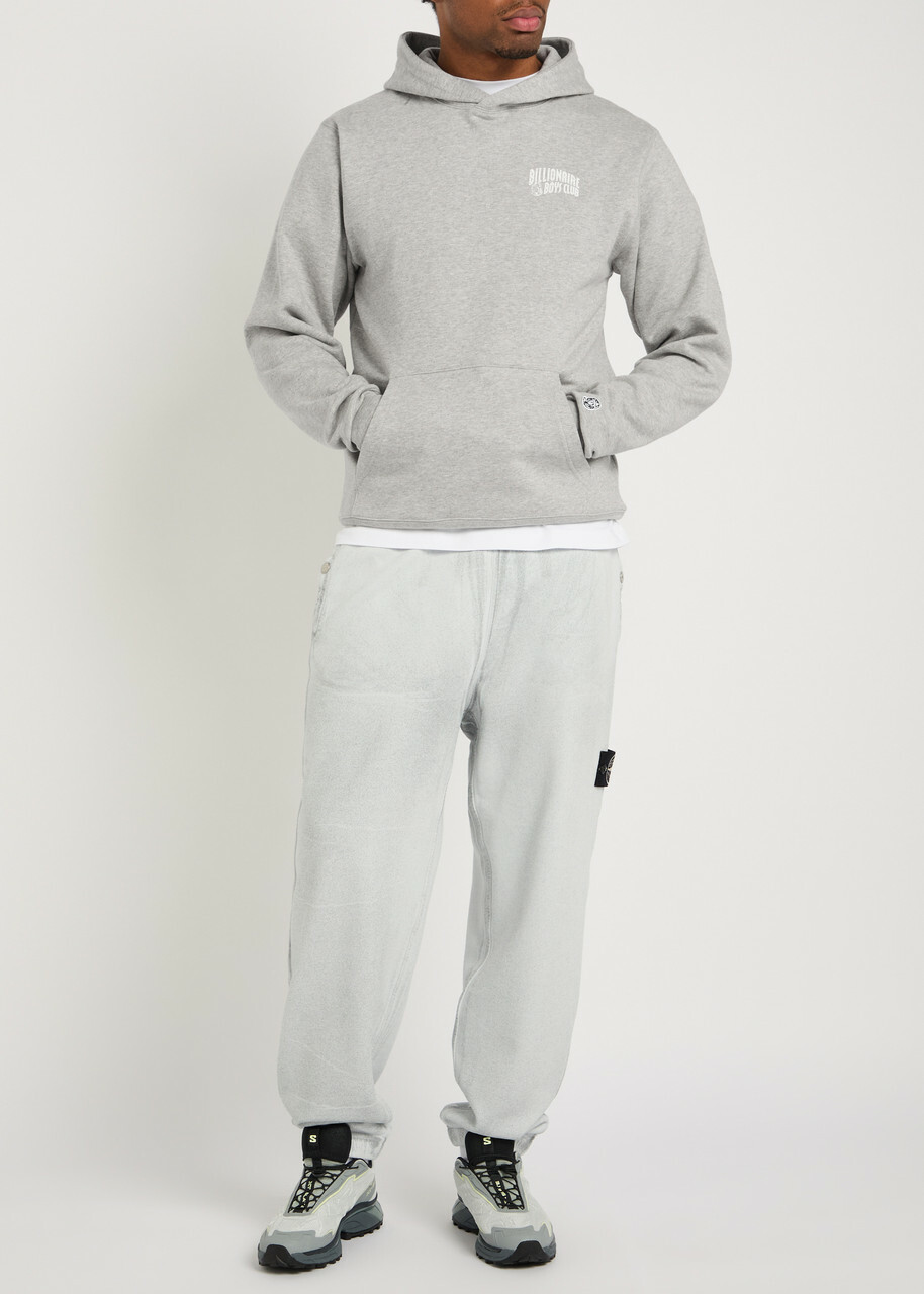Billionaire Boys Club Small Arch Logo Hooded Cotton Sweatshirt Grey
