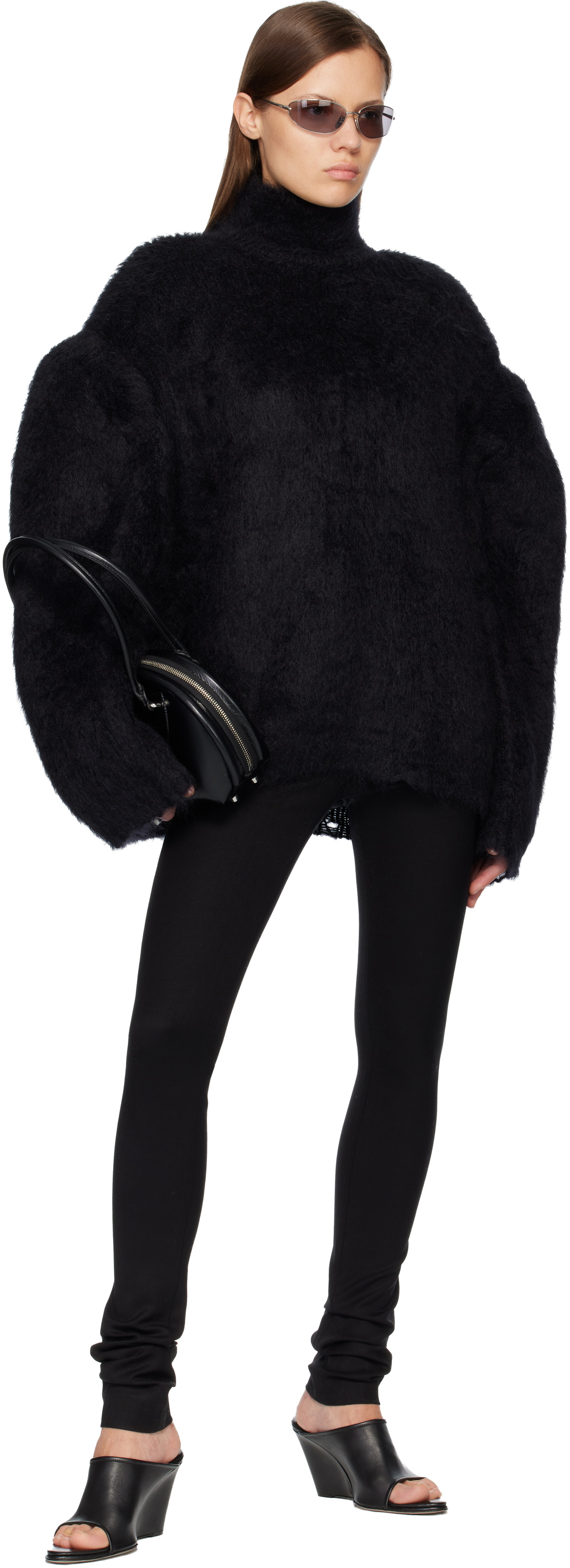 Acne Studios Black Wool Leggings