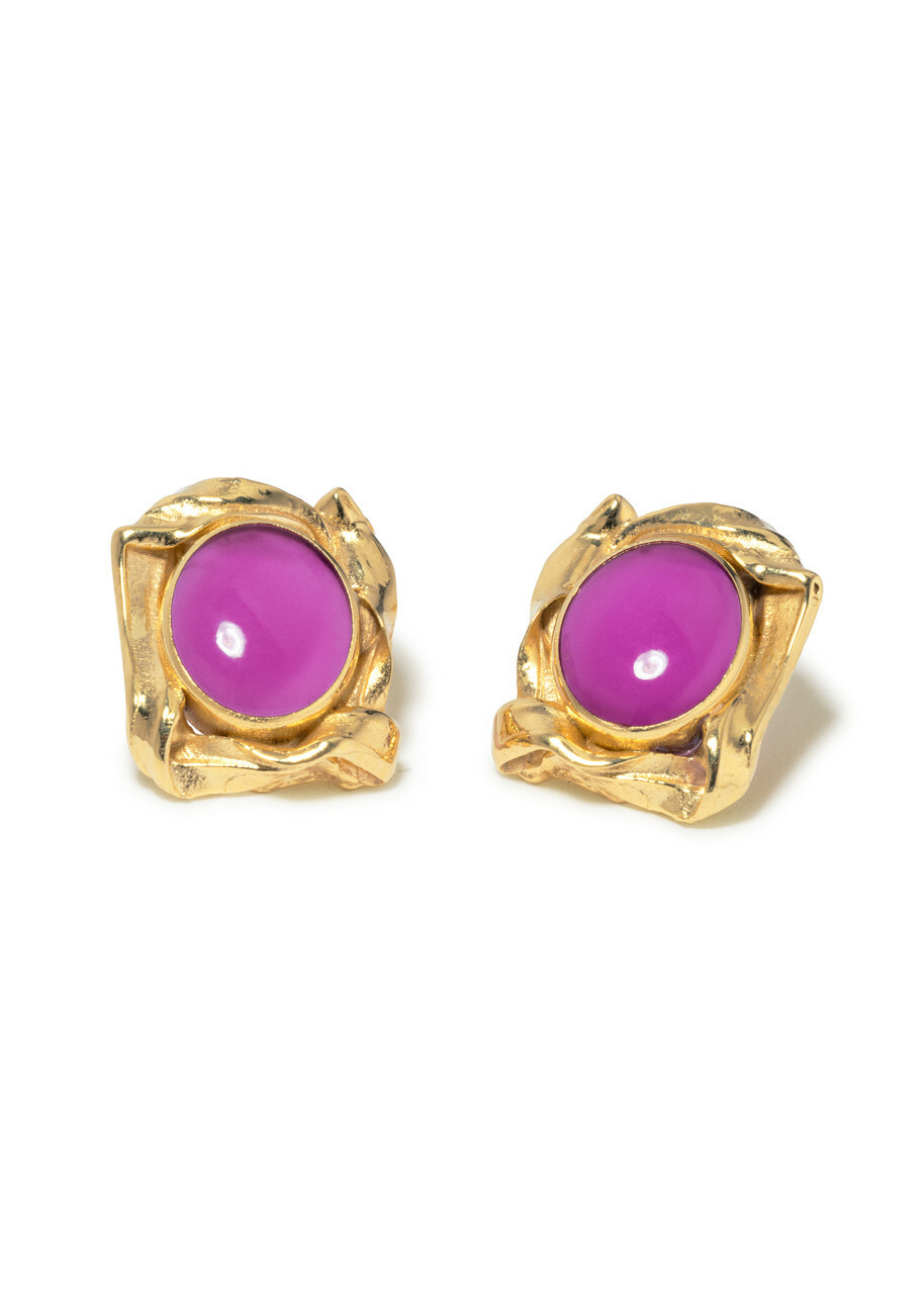 Completedworks Resin and 18kt Gold-plated Stud Earrings - One Size