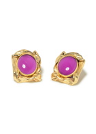 Completedworks Resin and 18kt Gold-plated Stud Earrings - One Size