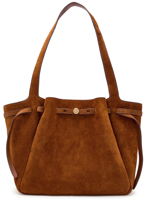 Photo: Tory Burch Romy Suede Tote bag - Caramel - One Size