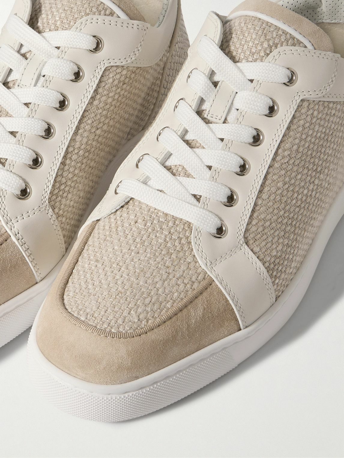 Christian Louboutin - Rantulow Canvas, Snake-Effect Leather