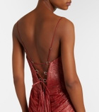 Maria Lucia Hohan Cecilia draped silk muslin bustier gown