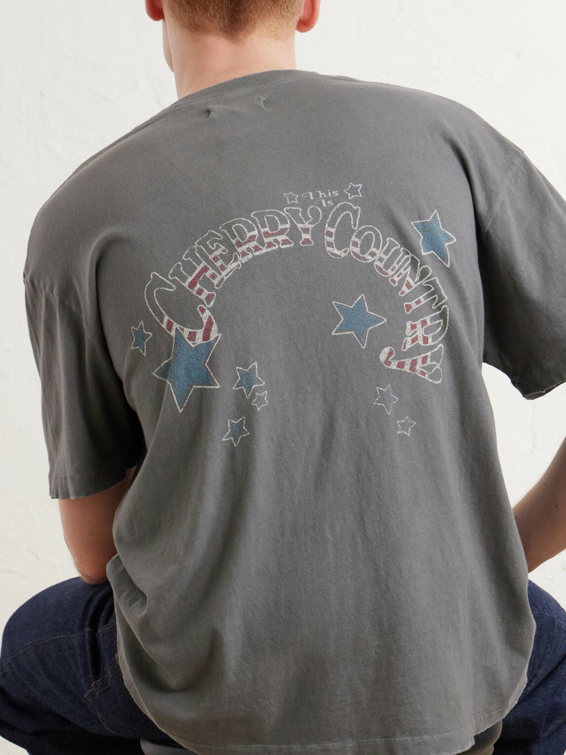 Cherry Los Angeles - Printed Cotton-Jersey T-Shirt - Gray