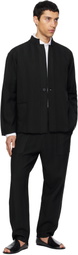 HOMME PLISSÉ ISSEY MIYAKE Black Inlaid Knit Jacket