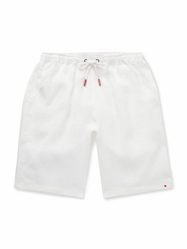 Photo: Kiton - Slim-Fit Linen Drawstring Shorts - White