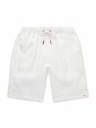 Kiton - Slim-Fit Linen Drawstring Shorts - White