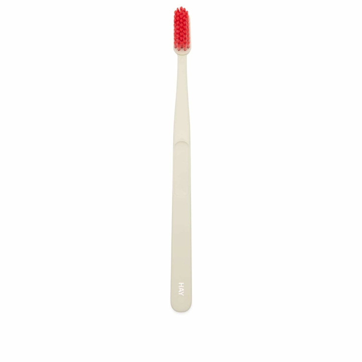 Photo: HAY Tann Toothbrush in Off-White/Red 