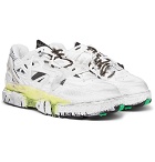 Maison Margiela - Fusion Distressed Leather and Mesh Sneakers - Men - White