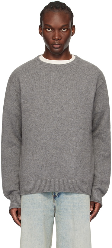 Photo: The Elder Statesman Gray Simple Sweater