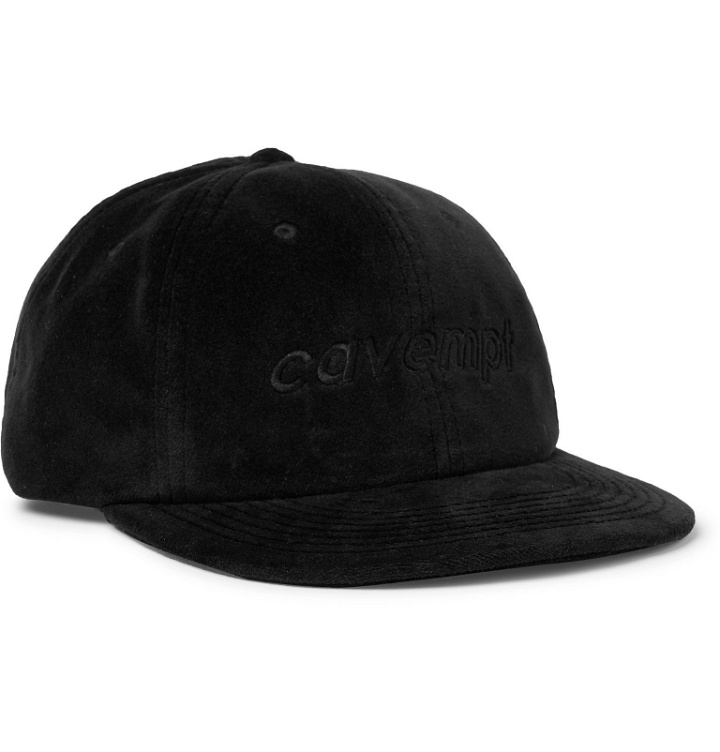 Photo: Cav Empt - Logo-Embroidered Velvet Baseball Cap - Black