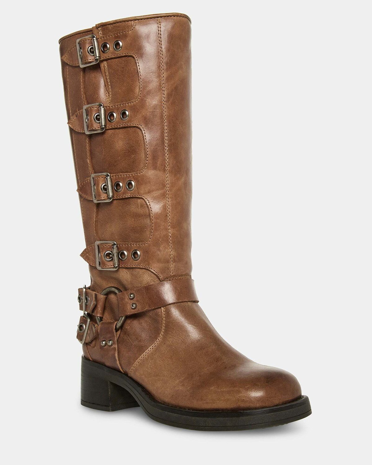 Steve Madden Brocks Leather Boots in Brown