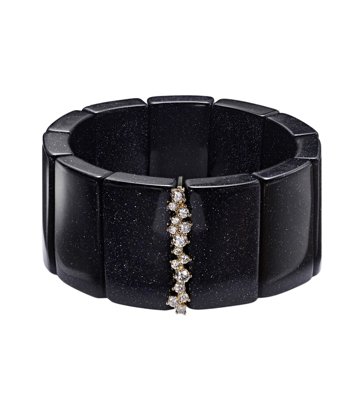 Photo: Sydney Evan Blue goldstone and 14kt gold bracelet with diamonds