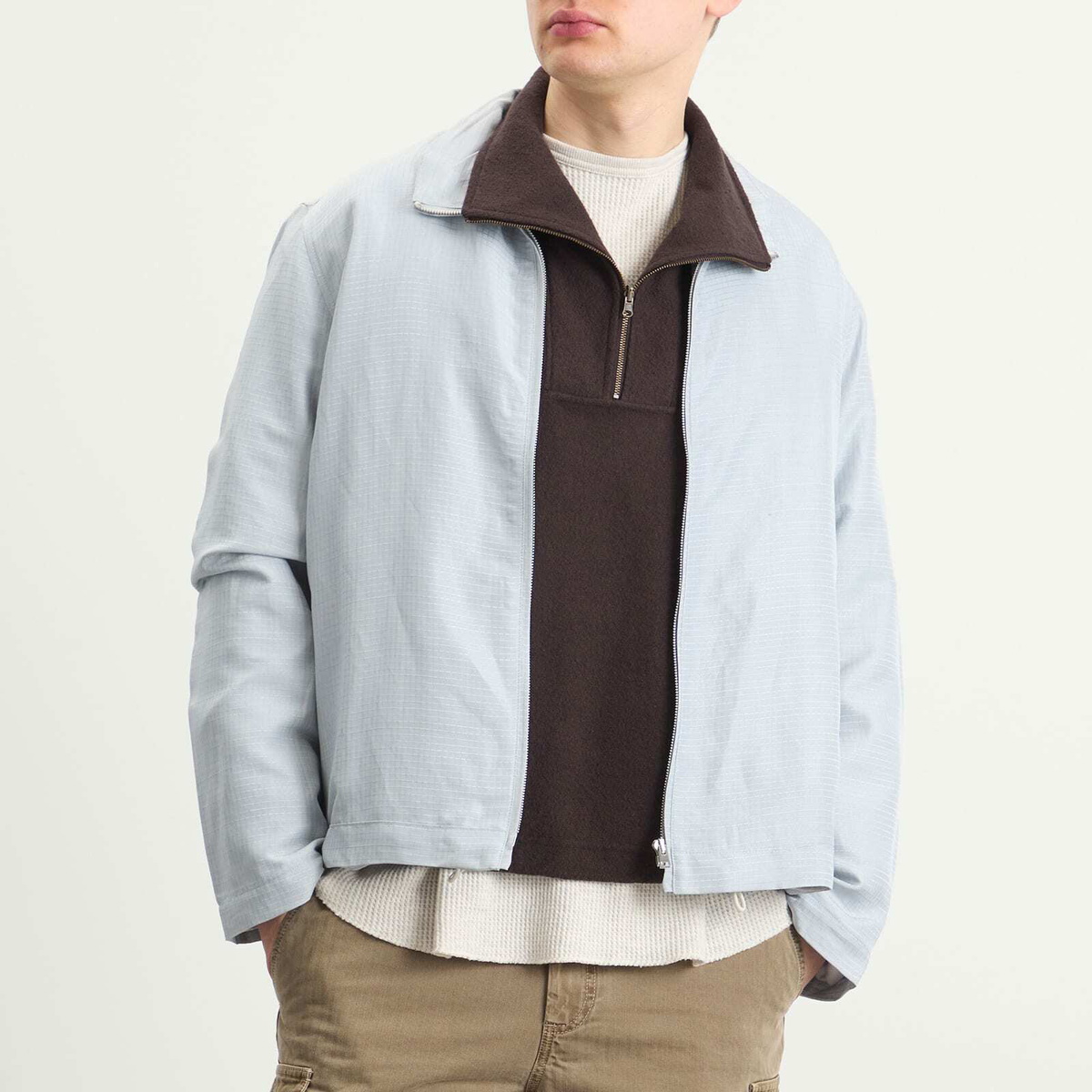 RANRA ジャケット Ranra Men's Reach Silk Linen Ripstop Jacket in High Rise RANRA