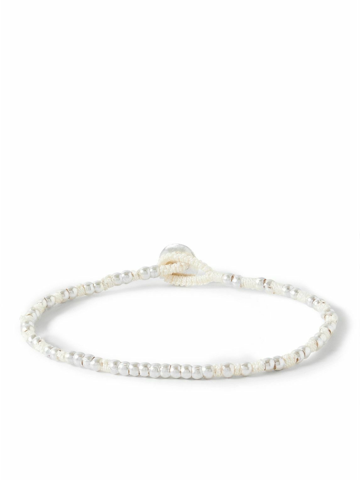 Photo: Mikia - Silver and Cord Bracelet - White