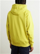Pop Trading Company - Arch Logo-Appliquéd Cotton-Jersey Hoodie - Yellow