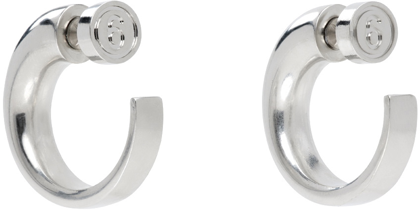 イヤリング MM6 MAISON MARGIELA SILVER L EARRINGS MM6 Maison Margiela Tag And Key Earrings | Silver | FARFETCH