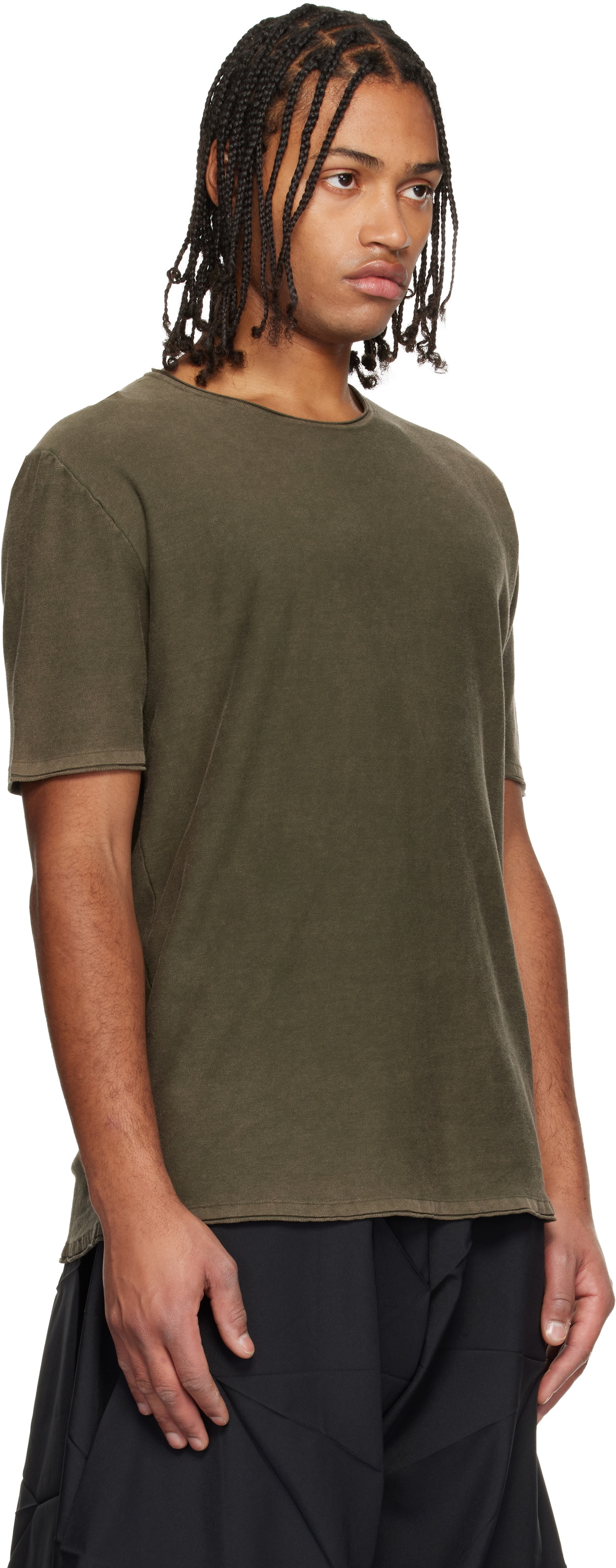 CASEY CASEY Khaki Overdyed T-shirt