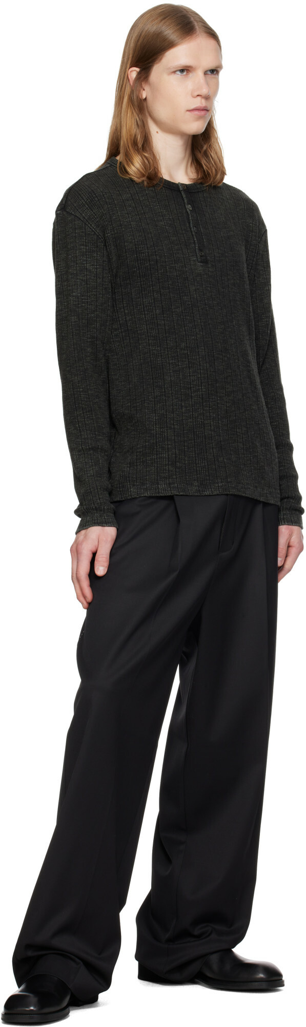 MMIC Black Grain Henley