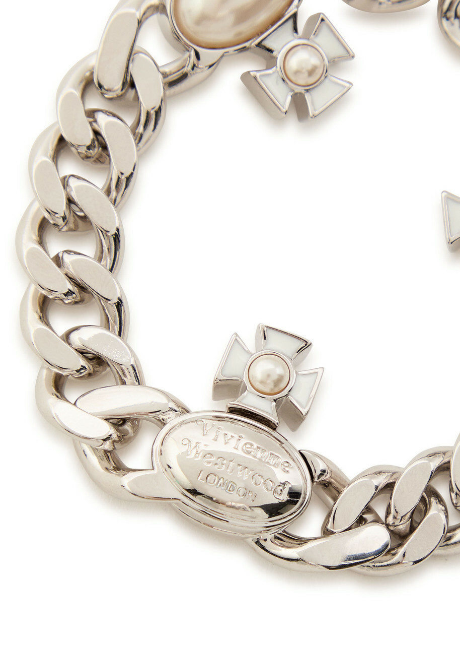 Vivienne Westwood The Gaby Orb-charm Chain Bracelet Silver