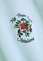DRÔLE DE Monsieur Nfpm Floral-embroidered Hooded Cotton Sweatshirt Light Blue