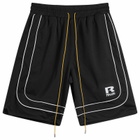 Rhude Men's Baggy Mesh Basketball Shorts in Black/White